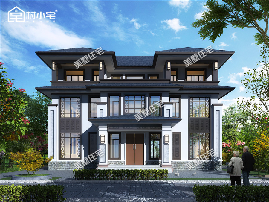 主体造价75-80万风潮新中式别墅